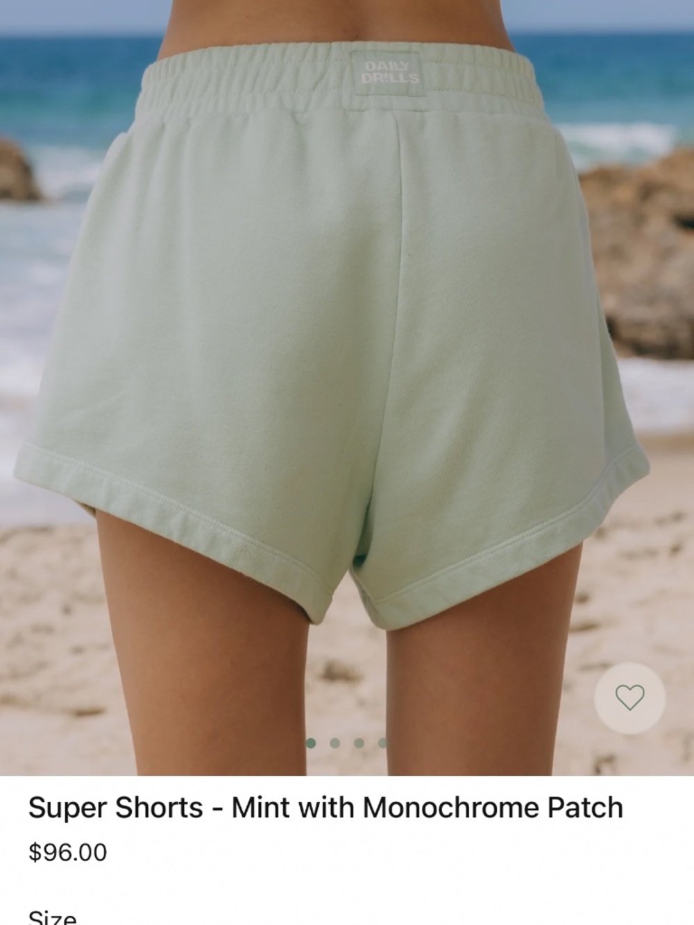 Daily Drills NWT super shorts in mint